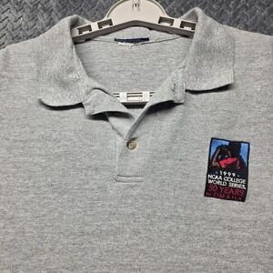 Vintage NCAA College World Series 50th Anniversary Gray Polo Men's **Large**